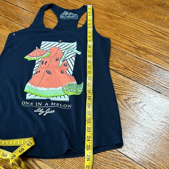 Lily Grace racer back tank top. Navy blue. Size medium. - Picture 8 of 9